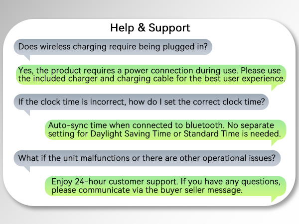 Wireless Charging Alarm Clock Speaker