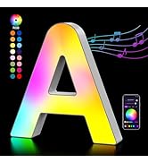 Light Up Letters USB Powered, LED Letter Lights Color Changing Alphabets Name Sign, Gifts for Gir...