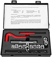 Jeanoko 17Pcs Thread Repair Kit M11x1.25 Thread Inserts Stainless Steel Rethreading Tap Kit Femal...