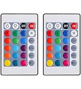 SUPERNIGHT 24 Keys RGB LED Strip Light Wireless Dimmer Remote Controller Led Light Remote Replace...