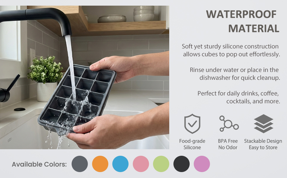Silicone Ice Cube Trays with Lids