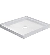 Miseno MSP-3232C 32" x 32" Shower Base with Single Threshold and Center Drain - White