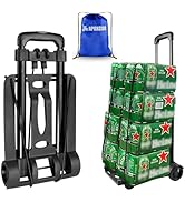 APOXCON Folding Hand Truck, Foldable Dolly Cart with Two Wheels, Collapsible Hand Cart with Adjus...