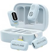 Hollyland Lark A1 Wireless Mini Microphone for iPhone &amp; Android, 48kHz/24-bit, 3-Level Intelligen...