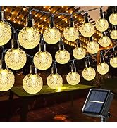 Toodour Solar String Lights Outdoor, 56ft 100 LED Globe String Light with 8 Mode, Waterproof Crys...