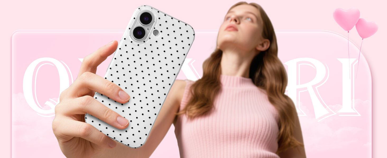 QLTYPRI Cute Polka Dot Phone Case