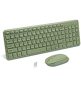 Wireless Keyboard and Mouse Combo, CHUYI Full-Size Cordless Keyboard and Silent Mouse with 3 DPI ...