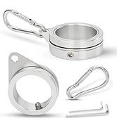 BONWIN Flag Pole Rings, 1" Spinning Flagpole Ring Clips, 2 Pcs Aluminum Alloy &amp; Steel 360° Rotati...
