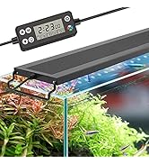 hygger Auto On Off LED Aquarium Light, Full Spectrum Fish Tank Light with LCD Monitor, 24/7 Light...