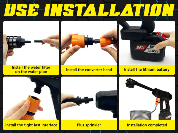 How to install and use the Byczone high pressure washer?