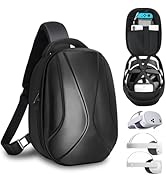 BnLnHOGVR Carrying Case for Meta Quest 3/Quest 3S/Quest 2, Hard Crossbody Bag with Expension Zipp...