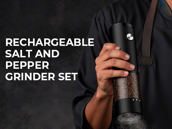 Electric Salt and Pepper Grinder Set