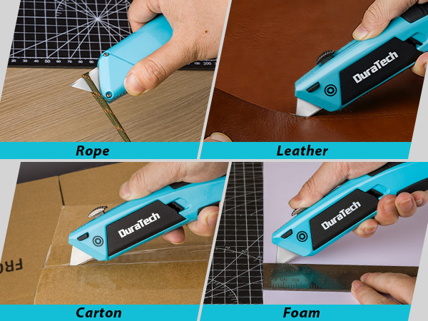 Auto-Loading Utility Knife Heavy Duty Retractable Box Cutter Quick-Change Razor Knife