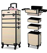 BYOOTIQUE Rolling Makeup Case Cosmetology case on wheels Makeup Artist Nail