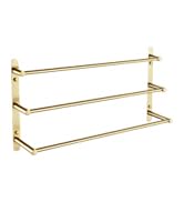 KOKOSIRI Bath Towel Bars Bathroom 3-Tiers Ladder Towel Holder Rails Wall Mounted Towels Shelves R...