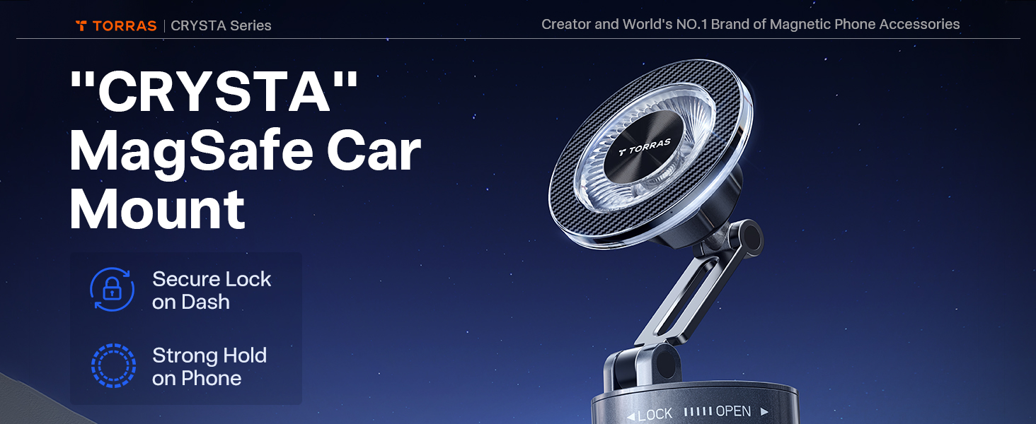 &amp;#34;CRYSTA&amp;#34; MagSafe Car Mount