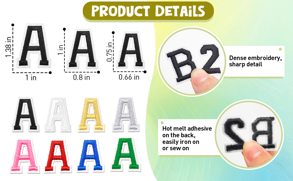 iron on letters and numbers patches
