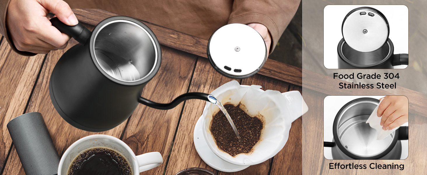 stainless steel gooseneck kettle