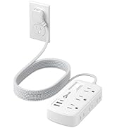 Extension Cord 25 FT Multiple Outlets-Surge Protector Power Strip 6AC Outlets 3USB(3.4A 17W), 108...