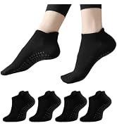 GAOYUESOX Pilates Socks with Grips for Women Non Slip Grip Socks for Barre, Ballet, Barefoot, Ant...