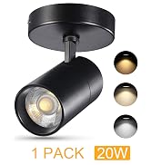VANoopee 3-Color Dimmable Ceiling Spotlight Flush Mount Adjustable Spotlight Directional LED Spot...