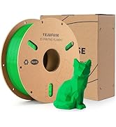 TEJUFUSE PLA 3D Printing Filament 1.75mm, Green, 2.2lbs (1kg), Neatly Wound for Smooth Printing, ...