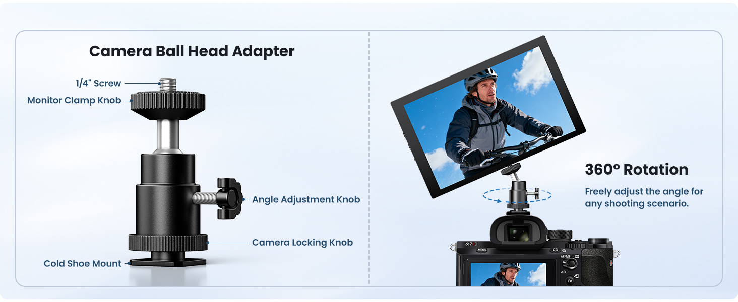 Eyoyo 7-inch Camera Field Monitor 1280x800 IPS Mini HDMI Video Monitors