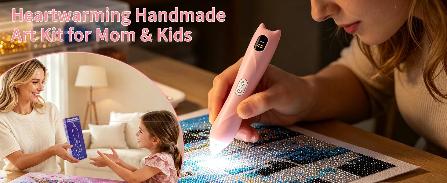 Electric Diamond Painting Pen with Light