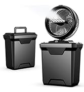 xasla 10 Inch Portable Misting fan,20000mAh Rechargeable Battery Operated Camping Fan, 3 Mist Lev...