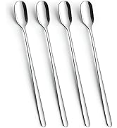 AYFDISHS Long Handle Ice Tea Spoons, 9.1-Inch Stainless Steel Stirring Spoons for Coffee, Ice Cre...