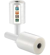 2 Pack Industrial Strength Mini Hand Stretch Wrap 5" 1000 Ft Roll 80 Gauge Thick, Shrink Wrap Rol...