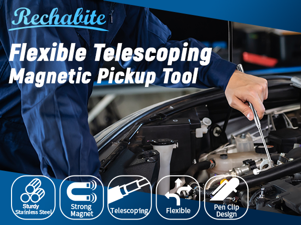 telescoping magnetic pickup tool flexible bendable