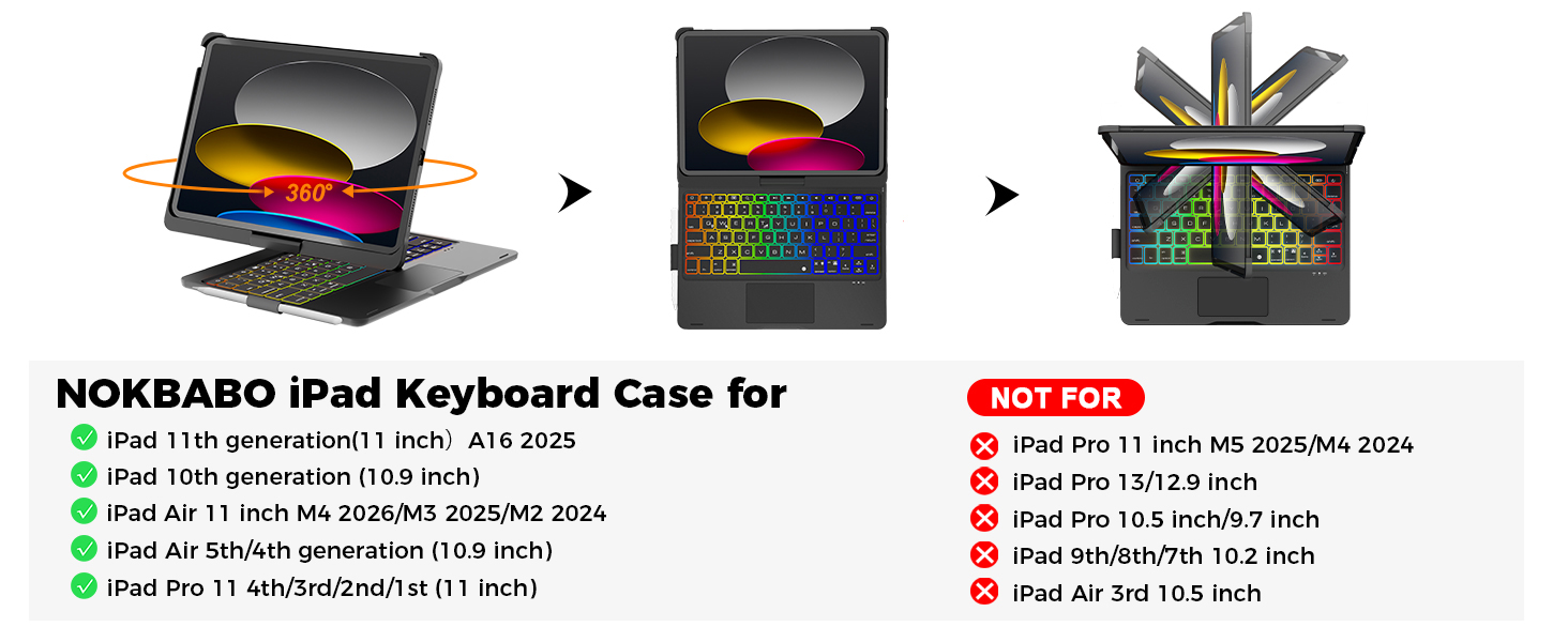ipad 10th generation case with keyboard keyboard for ipad 10th generation ipad air 11 inch keyboard 