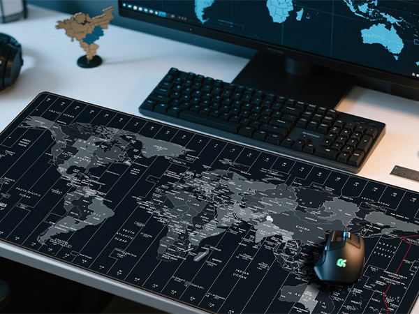 deskpad extended table ordinateur noir matt black wireless keyboard writing pc game huge desktop