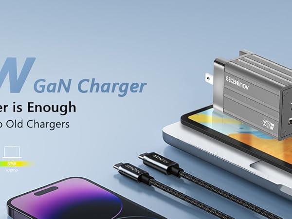 67W laptop charger adapter