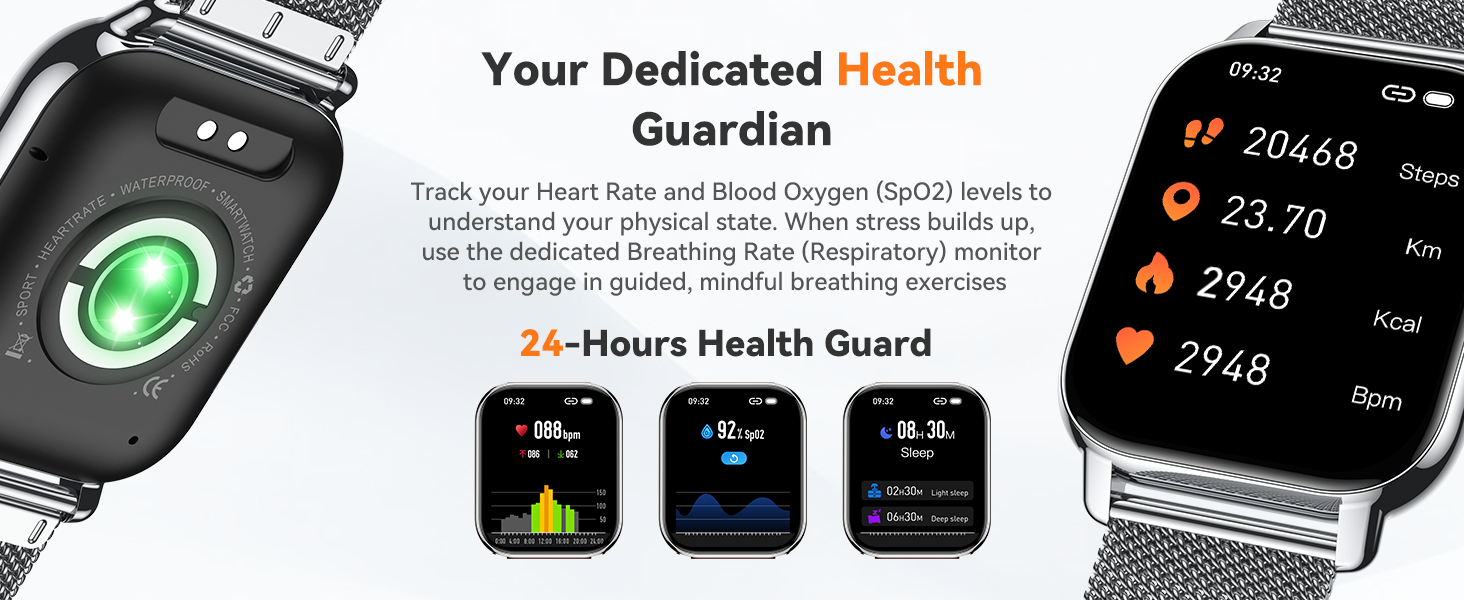 android smart watch; heart rate monitor watch; Blood oxyage watch; Step tracker