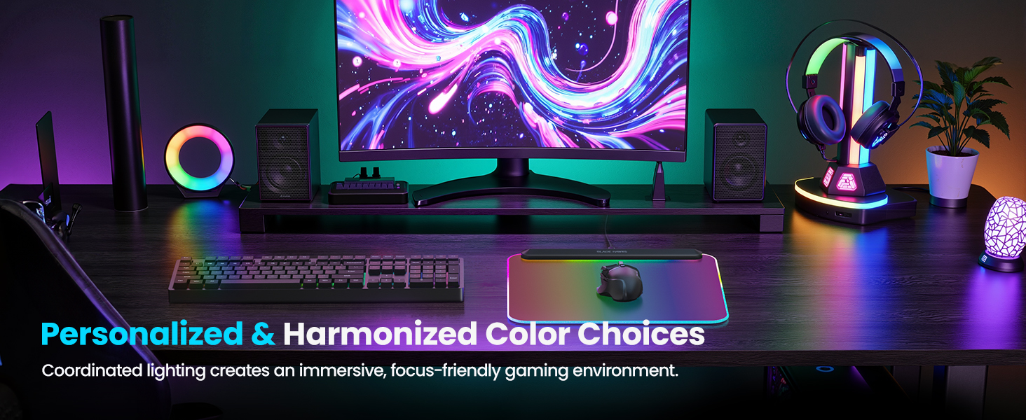 BladeHawks BX10 RGB Full Backlight Gaming Mouse Pad