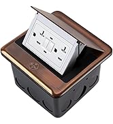 Vagueior Pop-Up Floor Box Kit, 20A Tamper-Weather Resistant Receptacle GFCI Outlet, Corrosive Res...