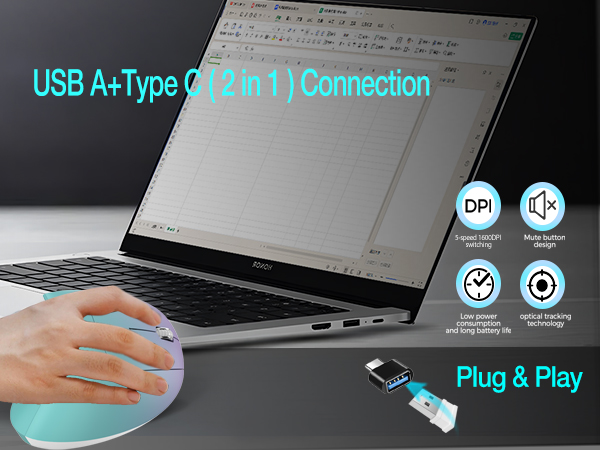 ergonomic wireless mouse