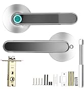 Smart Door Lock Bluetooth Door Handle Lock Biometric Fingerprint Password APP Keyless Entry Lever...