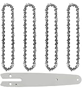 6 Inch Chainsaw Chain and Guide Bar, Replacement Chain Saw Bar and Chains for 6 inch Mini Cordles...