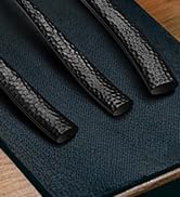 black hammered silverware set-4