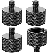 Rigych 5/8 to 1/4 Adapter 4 Pcs Mic Screw Adapter 1/4 Male to 5/8 Female Mic Stand Adapter for Mi...