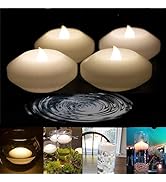 LACGO 48 PCS LED Waterproof Floating Novelty Candles Light, LED Battery-Powered Flameless Flicker...