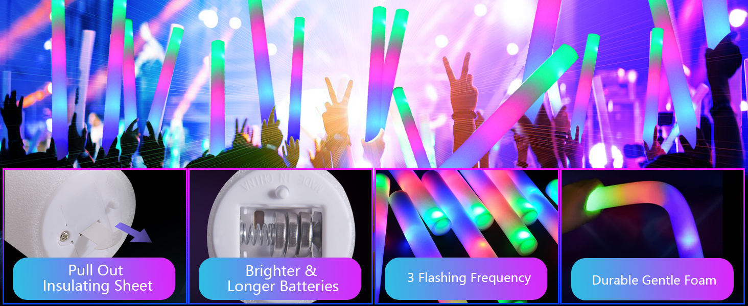 glow sticks bulk party pack