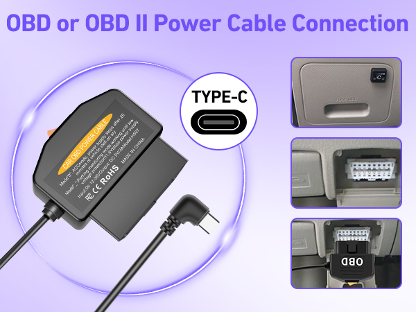 obd power cable type c