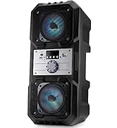 Coby True Wireless Speaker with LED Lights | 16” Portable Speaker, Bluetooth Speaker | Auto-Pairi...