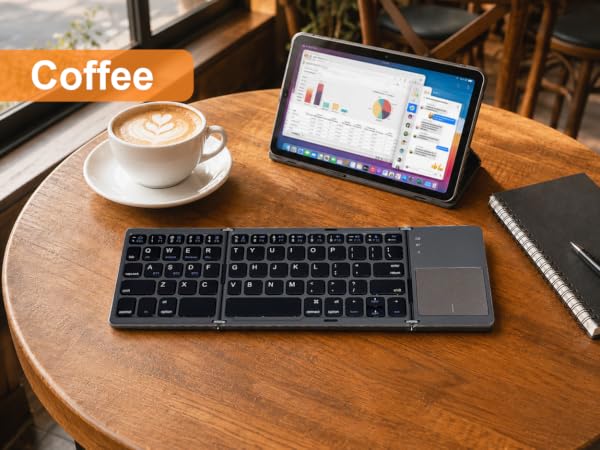 Foldable Keyboard with Touchpad