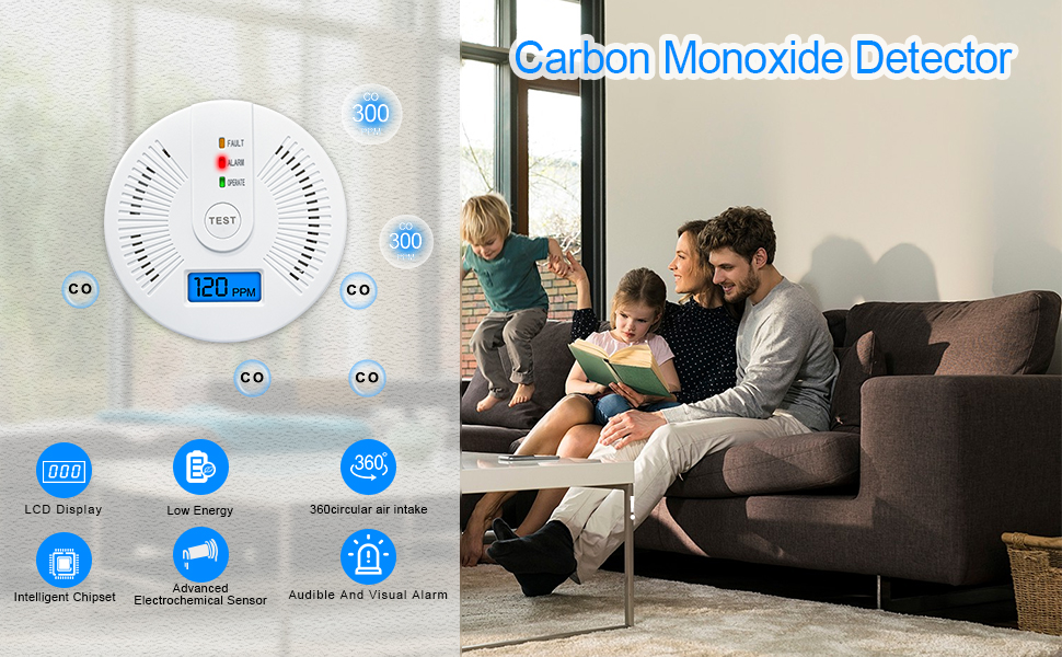 2 Pack Carbon Monoxide Detectors
