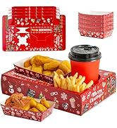 RVXHUA 48PCS Christmas Movie Night Party Supplies, 24 Snack Boxes and 24 Food Trays, Disposable P...